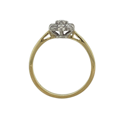18ct Gold & Diamond Set Flower Cluster Ring