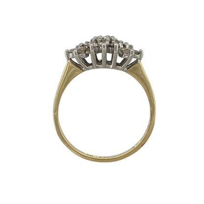 18ct Gold & Diamond Set Cluster Ring