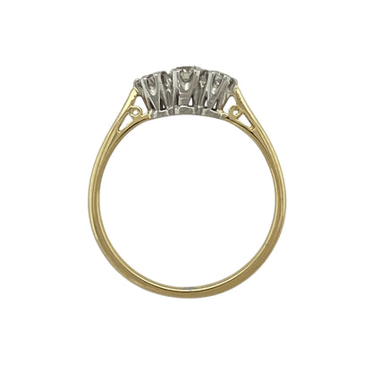 18ct Gold & Diamond Set Trilogy Ring