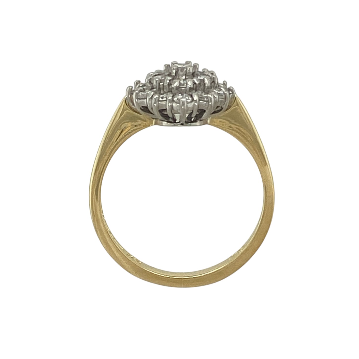 18ct Gold & Diamond Set Cluster Ring