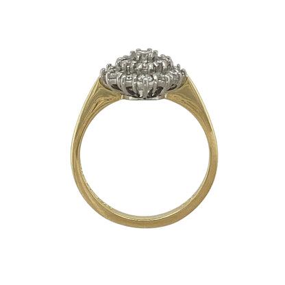 18ct Gold & Diamond Set Cluster Ring