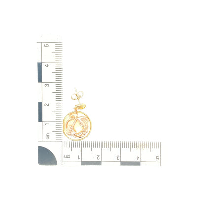 9ct Gold Clogau Tree of Life Round Drop Stud Earrings