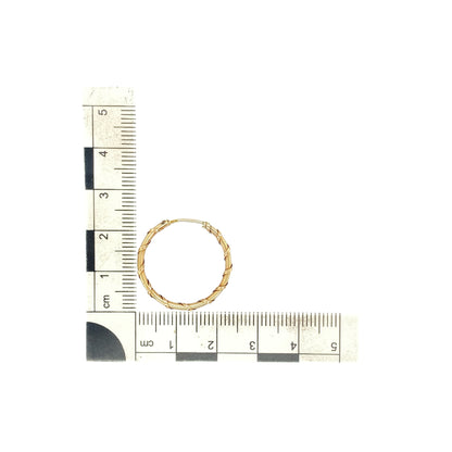 9ct Gold Twist Hoop Earrings