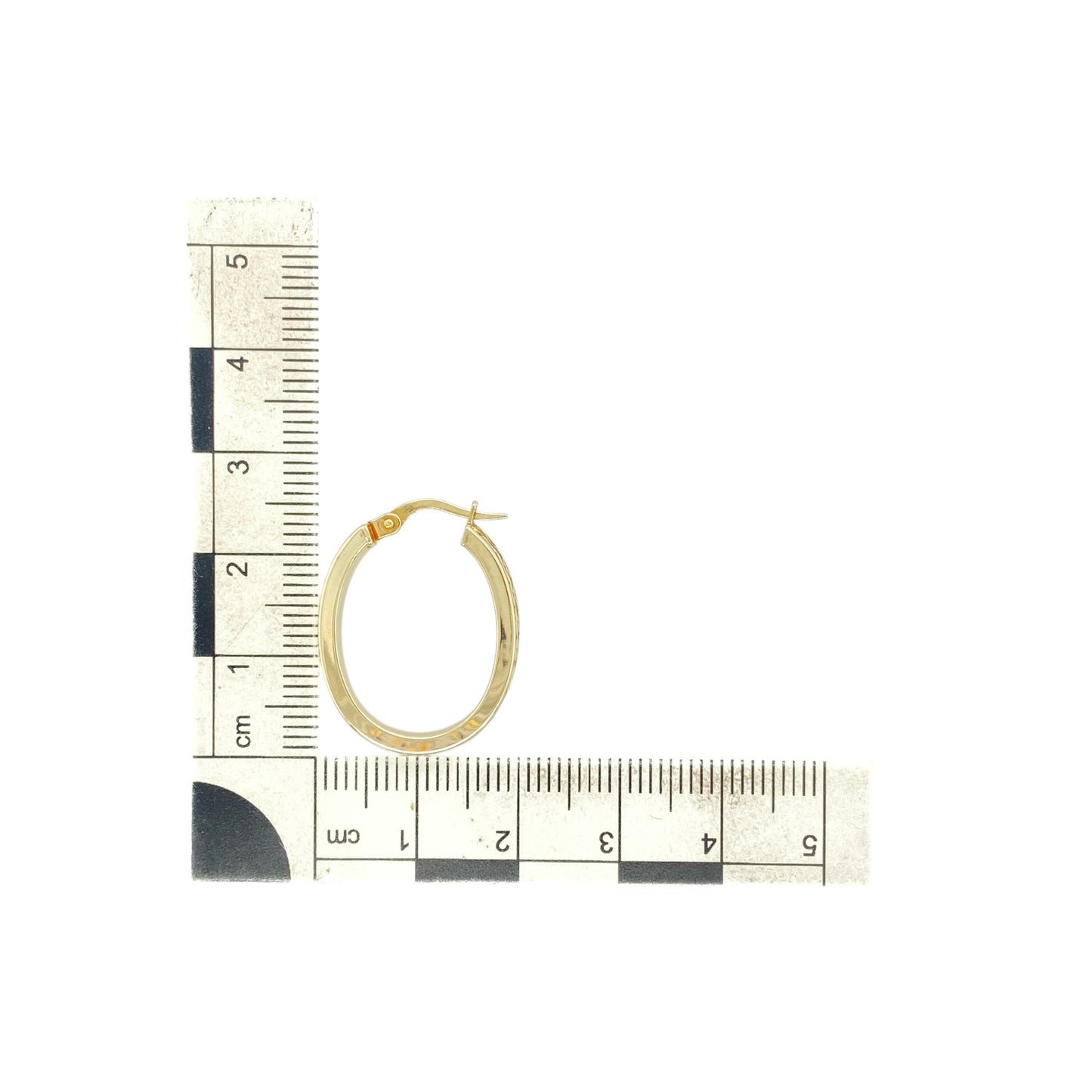 9ct Gold Celtic Weave Oval Creole Earrings