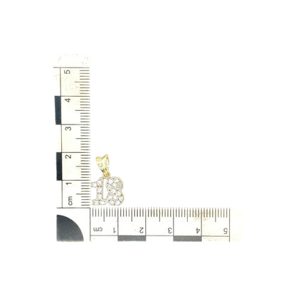 9ct Gold & Cubic Zirconia Set '18' Pendant