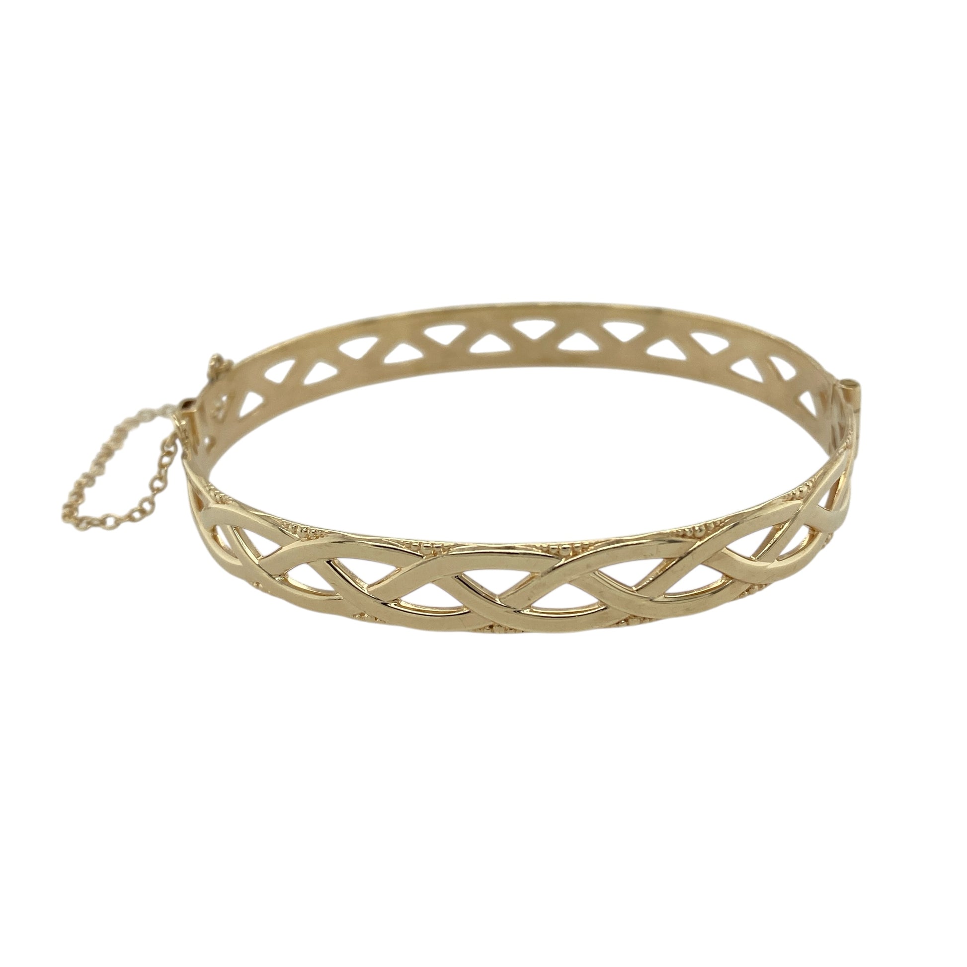 9ct Gold Open Weave Bangle