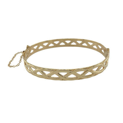 9ct Gold Open Weave Bangle