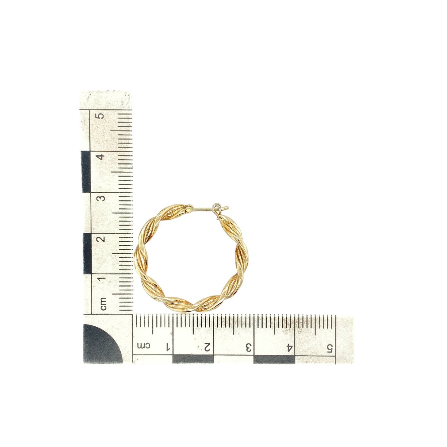 9ct Gold Twisted Hoop Creole Earrings