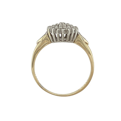 9ct Gold & Diamond Set Cluster Ring