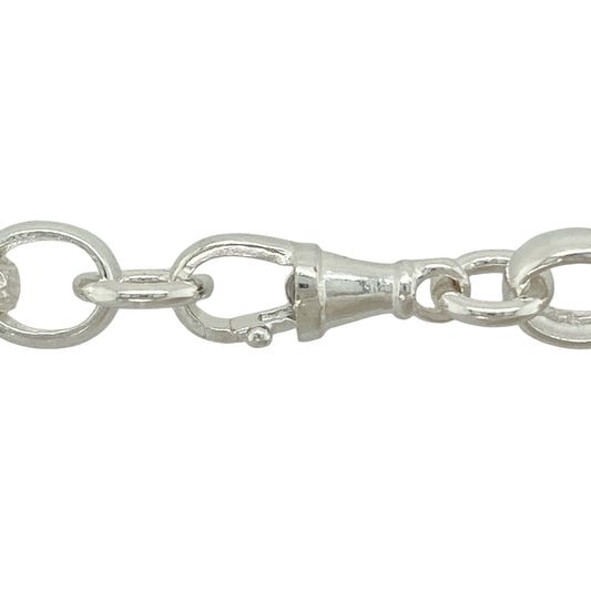 Bring bold presence and classic styling to your jewellery collection with this new 925 silver patterned oval belcher chain, offering standout design with a substantial feel.

Design: The chain features a traditional oval belcher link pattern with decorative detailing, creating a strong and timeless look with eye-catching texture.
Material: Made from solid 925 sterling silver, the polished finish provides bright shine and lasting durability.