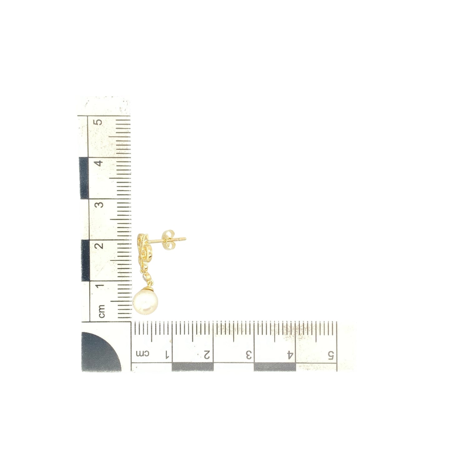 9ct Gold & Pearl Set Drop Earrings