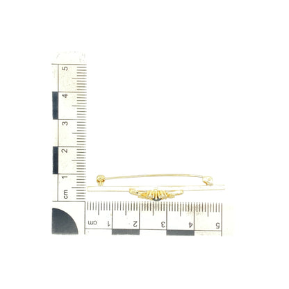 9ct Gold Sapphire & Cubic Zirconia Set Brooch