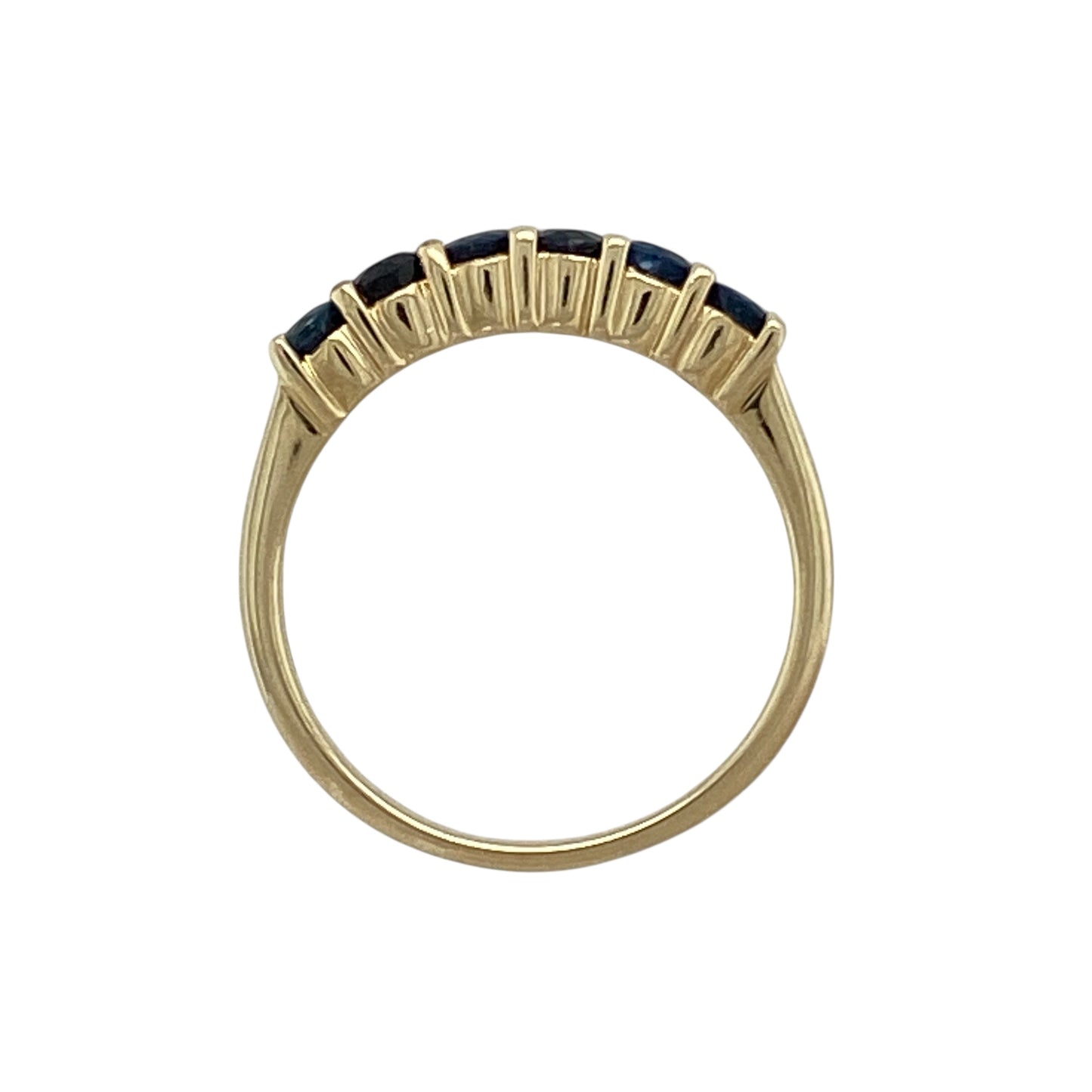 9ct Gold & Sapphire Set Six Stone Band Ring