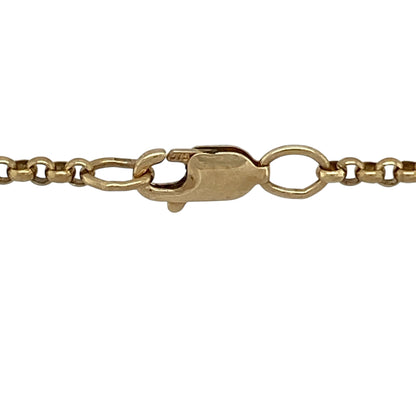 9ct Gold Patterned Large Cross 24" Necklace