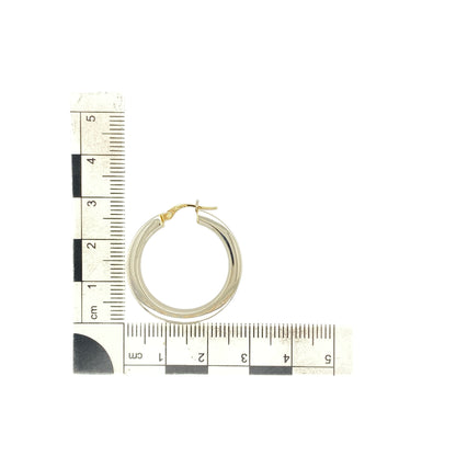 9ct Gold Plain Hoop Creole Earrings