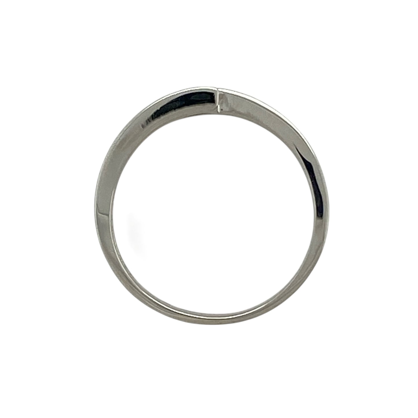 9ct White Gold & Diamond Set Wrap Over Band Ring