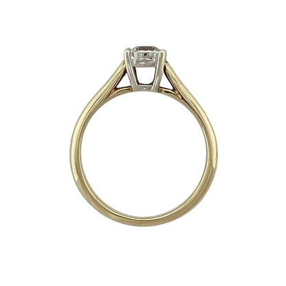 9ct Gold & Diamond Illusion Set Solitaire Ring