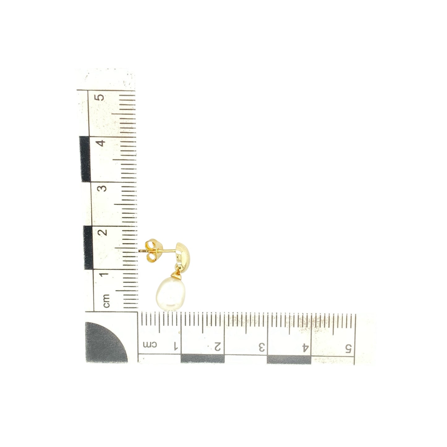 9ct Gold & Pearl Set Drop Earrings