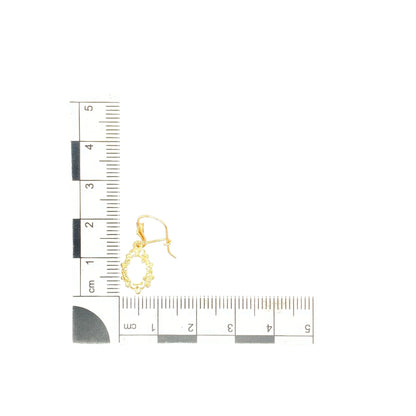 9ct Gold & Opalique Set Drop Earrings