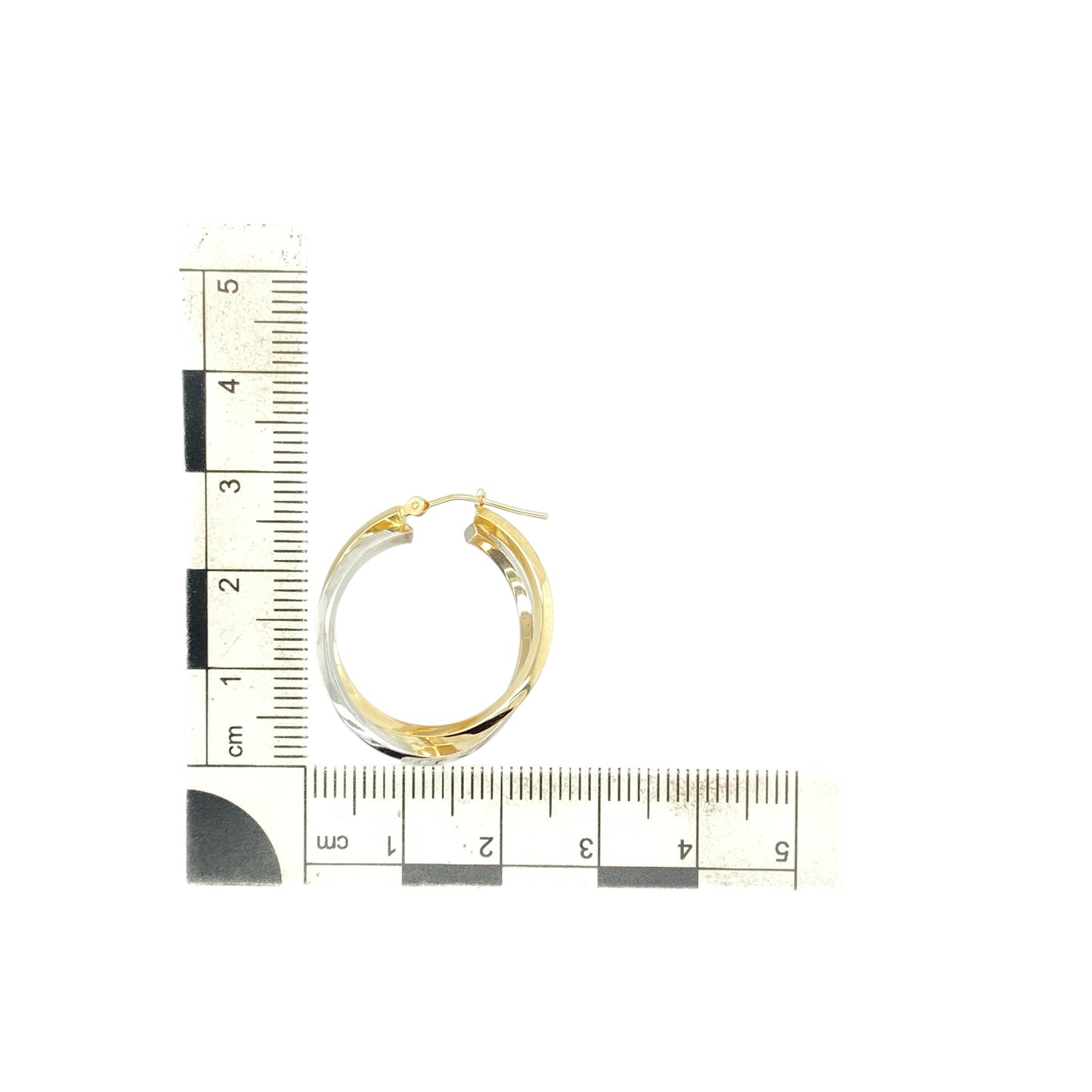 14ct Gold Double Hoop Creole Earrings