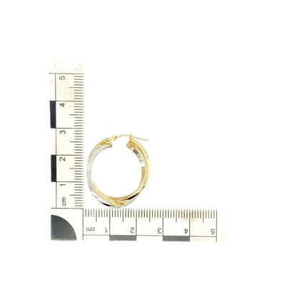 14ct Gold Double Hoop Creole Earrings