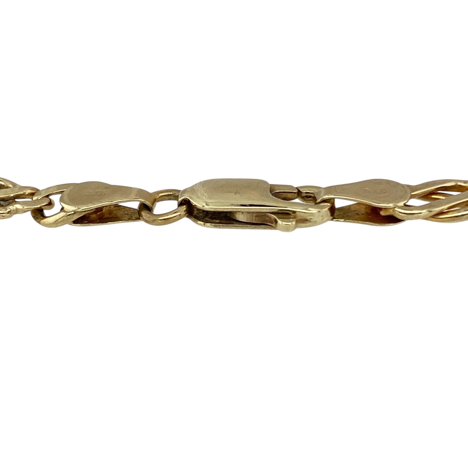 Bring timeless Celtic symbolism and classic gold style to your jewellery collection with this pre-owned 9ct yellow gold Celtic knot bracelet, a meaningful design with elegant detail and everyday wearability.

Design: The bracelet features interlinked Celtic knot motifs throughout, symbolising eternity and interconnectedness. With an approximate link width of 5mm, it offers a balanced and refined presence on the wrist.