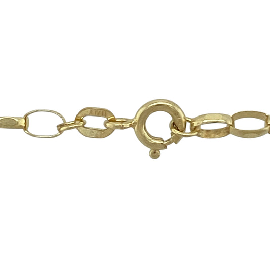 Bring classic style and everyday versatility to your jewellery collection with this pre-owned 9ct yellow gold belcher chain, a timeless design with clean lines and reliable wearability.

Design: The chain features traditional round belcher links, evenly spaced to create a balanced and understated look. With an approximate link width of 3mm, it offers a refined yet noticeable presence around the neckline.