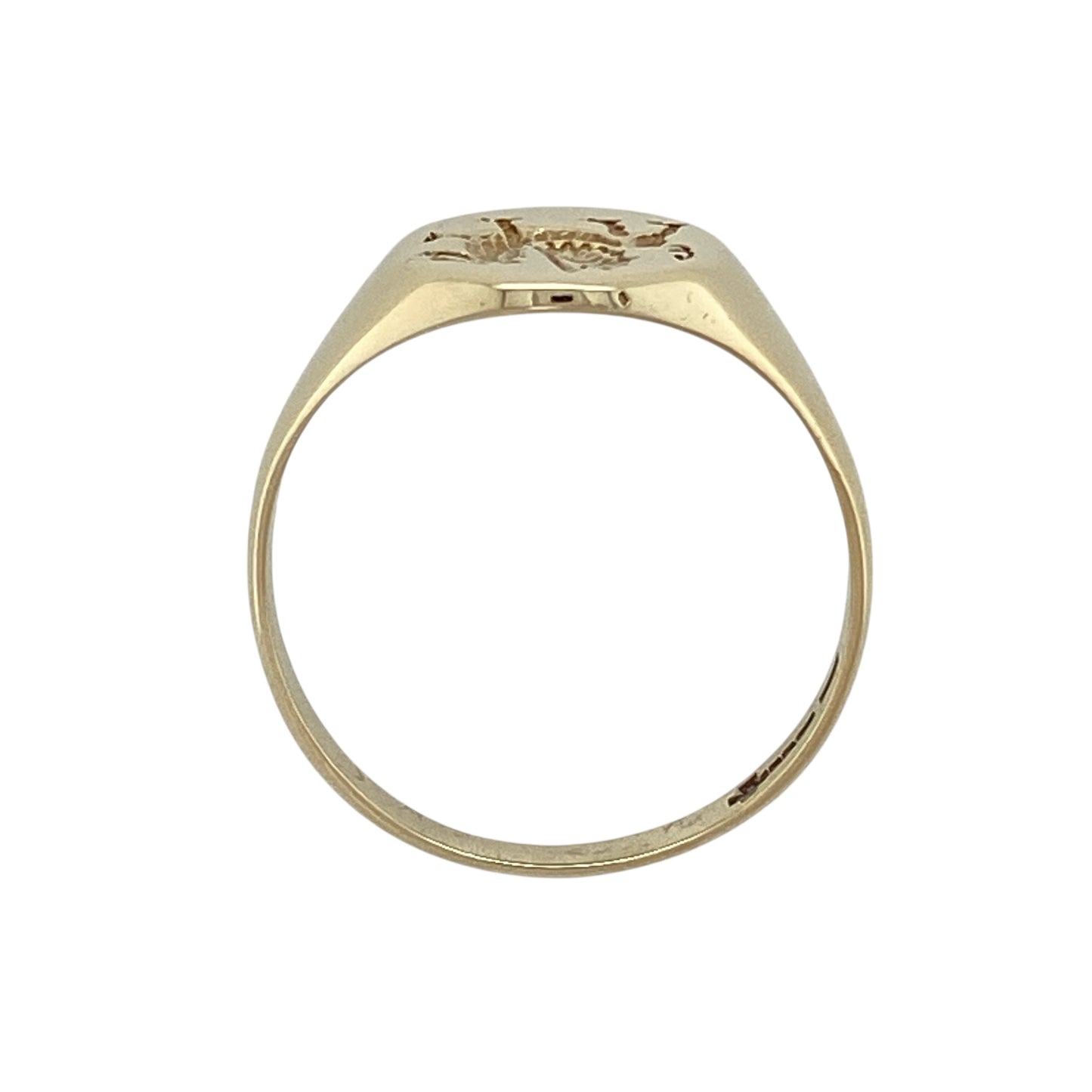 9ct Gold Welsh Dragon Oval Signet Ring