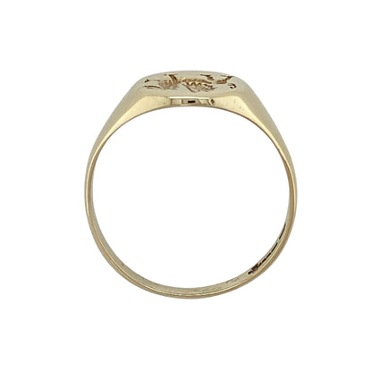 9ct Gold Welsh Dragon Oval Signet Ring