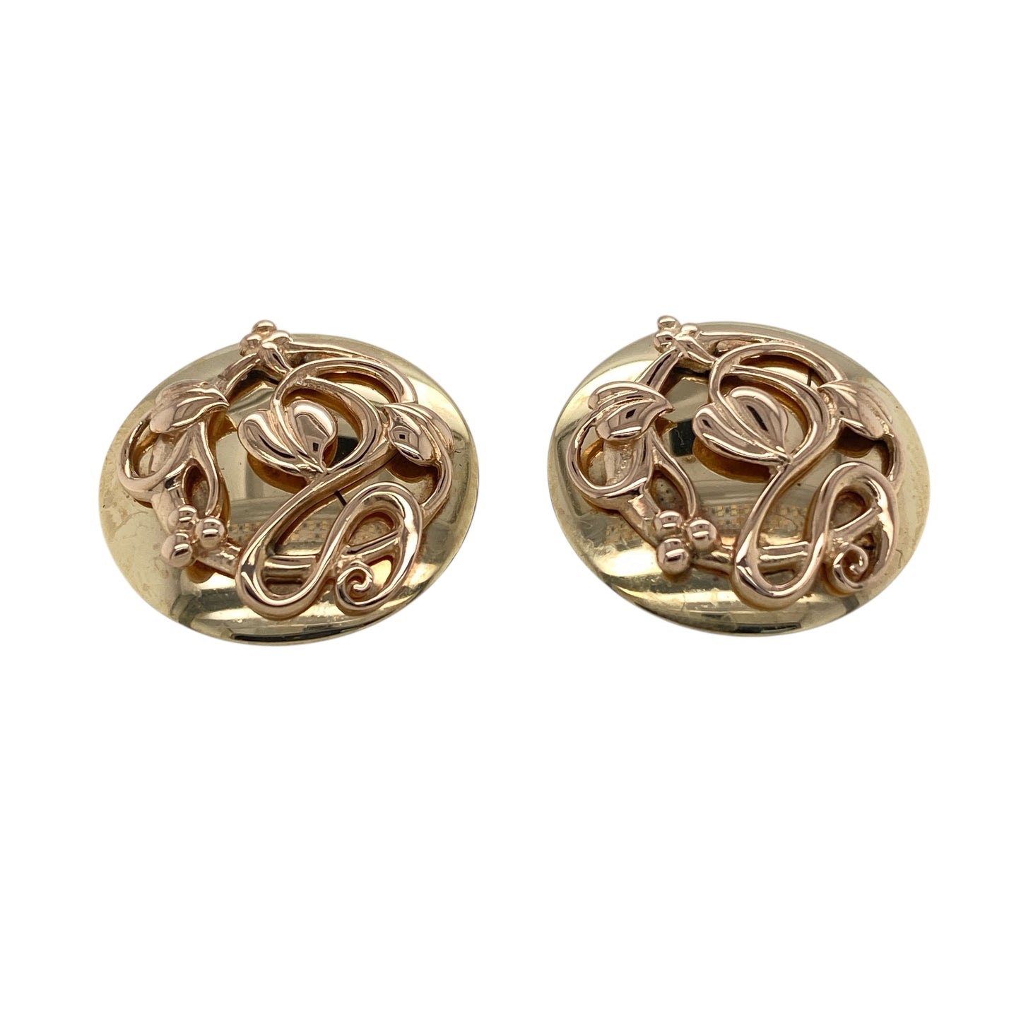 9ct Gold Clogau Tree of Life Round Stud Earrings