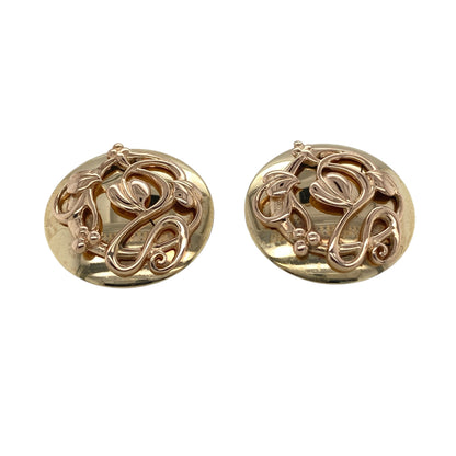 9ct Gold Clogau Tree of Life Round Stud Earrings