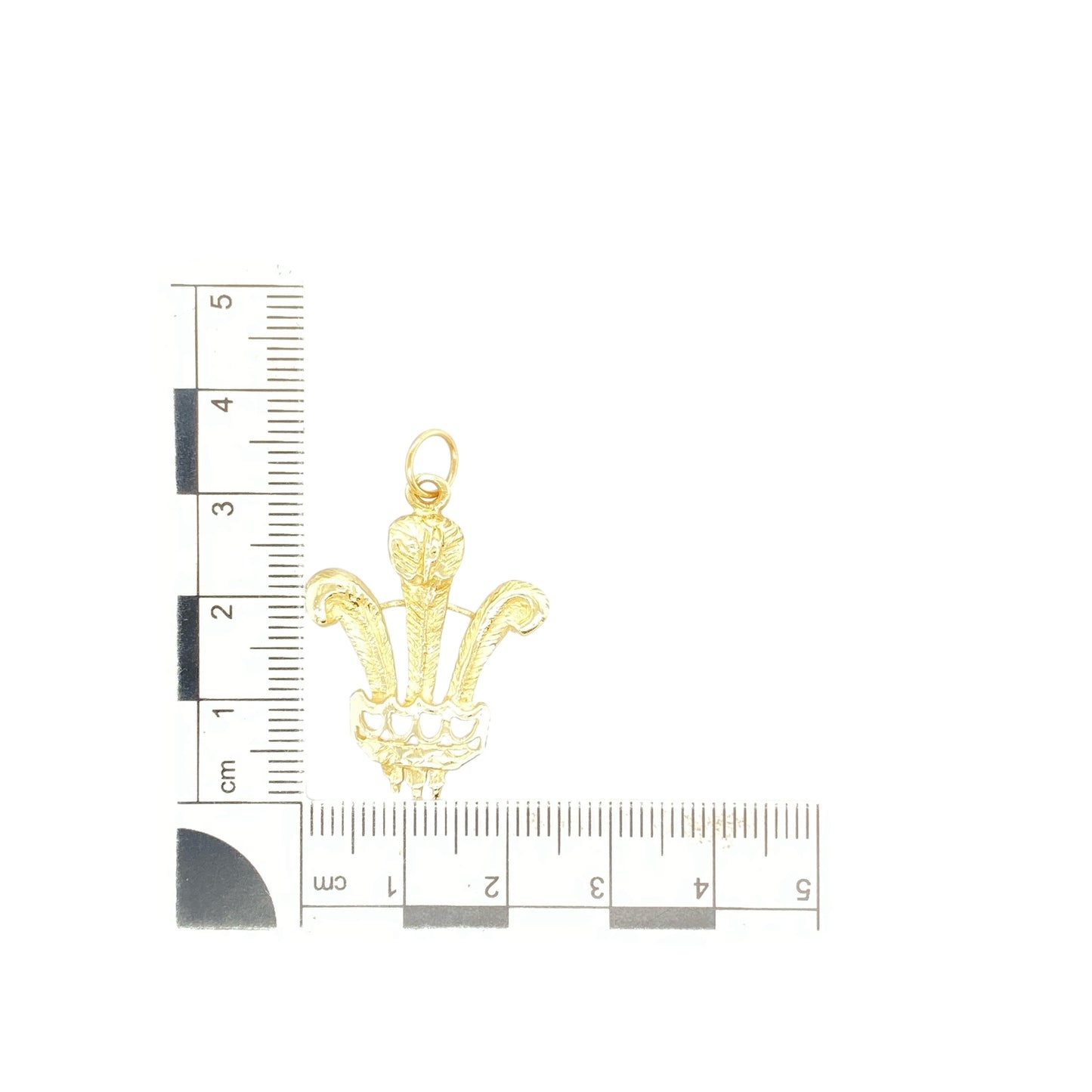 9ct Gold Welsh Three Feathers Pendant