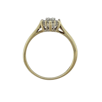 9ct Gold & Diamond Set Cluster Ring