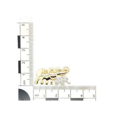 9ct Gold & Diamond Set Elephant Brooch