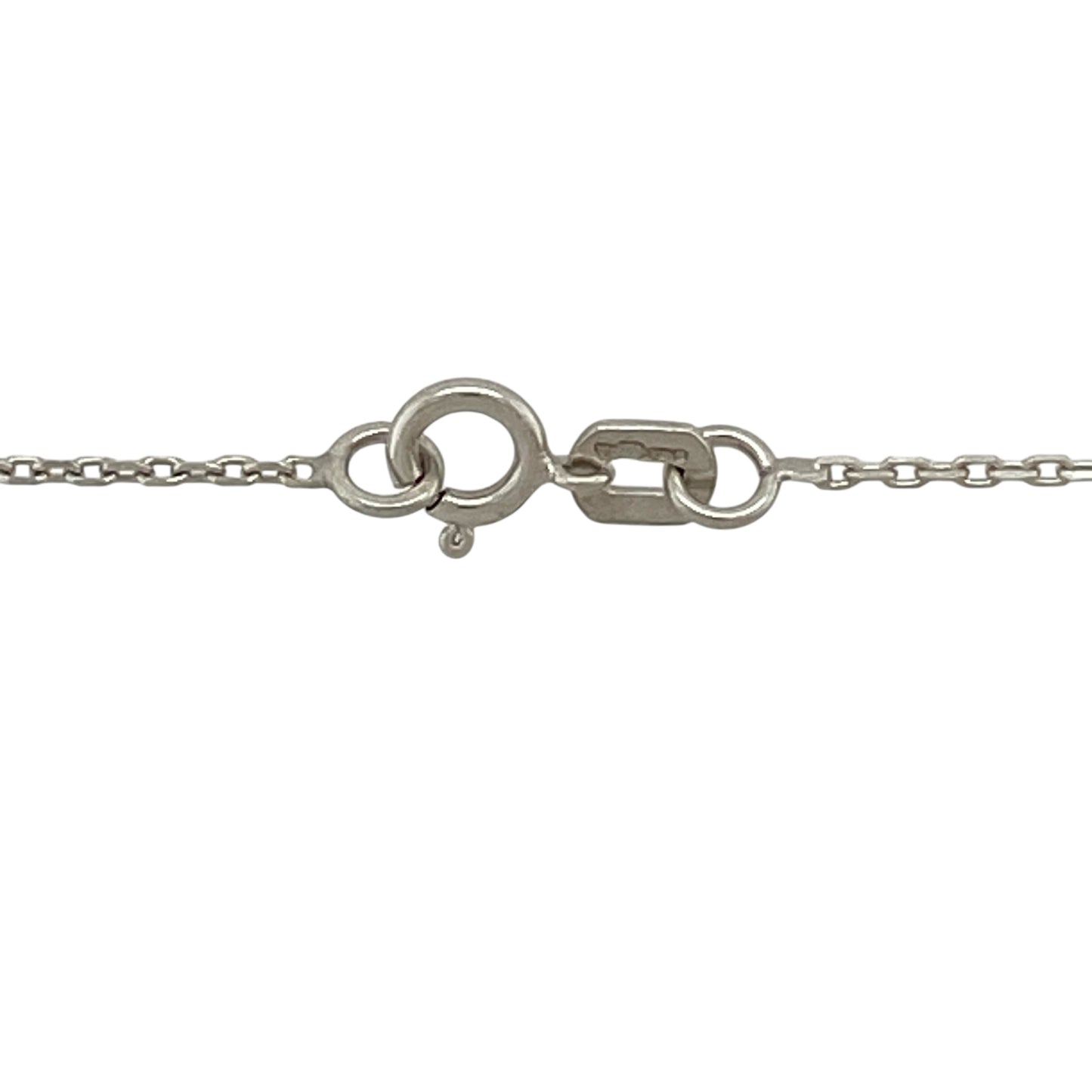 9ct White Gold Diamond & Garnet Cluster 18" Necklace