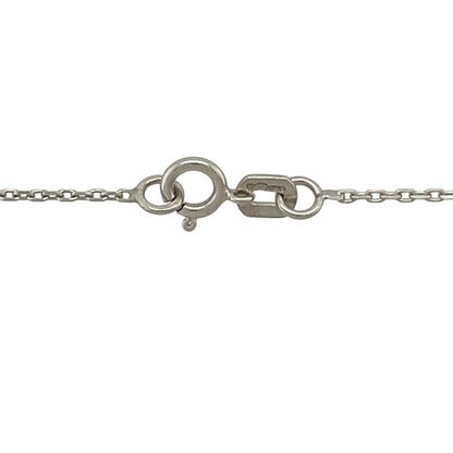 9ct White Gold Diamond & Garnet Cluster 18" Necklace