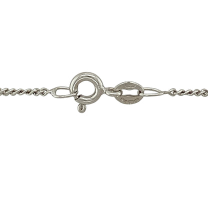 9ct White Gold & Diamond Set Bar 16" Necklace