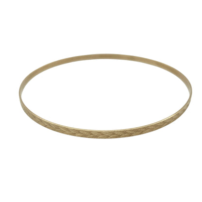 9ct Solid Gold Patterned Bangle