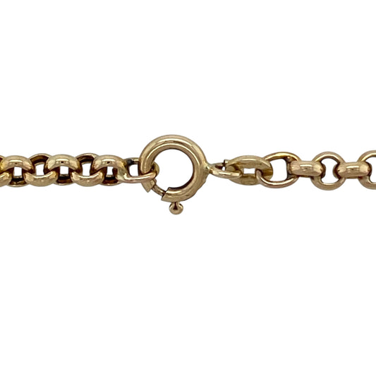 Bring classic elegance and everyday versatility to your jewellery collection with this pre-owned 9ct yellow gold belcher chain, a timeless design with lasting appeal.

Design: The chain features a traditional belcher link pattern with a 3mm width, creating a balanced and durable look suitable for regular wear.
Material: Made from polished 9-carat yellow gold, the warm tone enhances the smooth, rounded links and classic style.