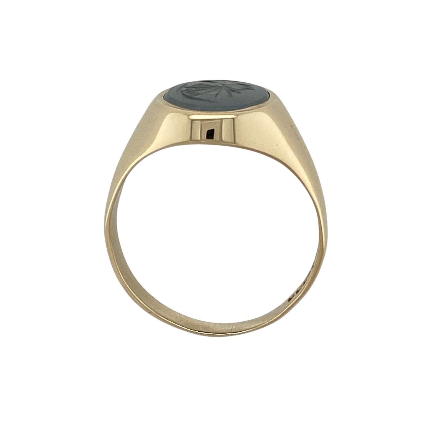 9ct Gold & Hematite Centurion Set Oval Signet Ring