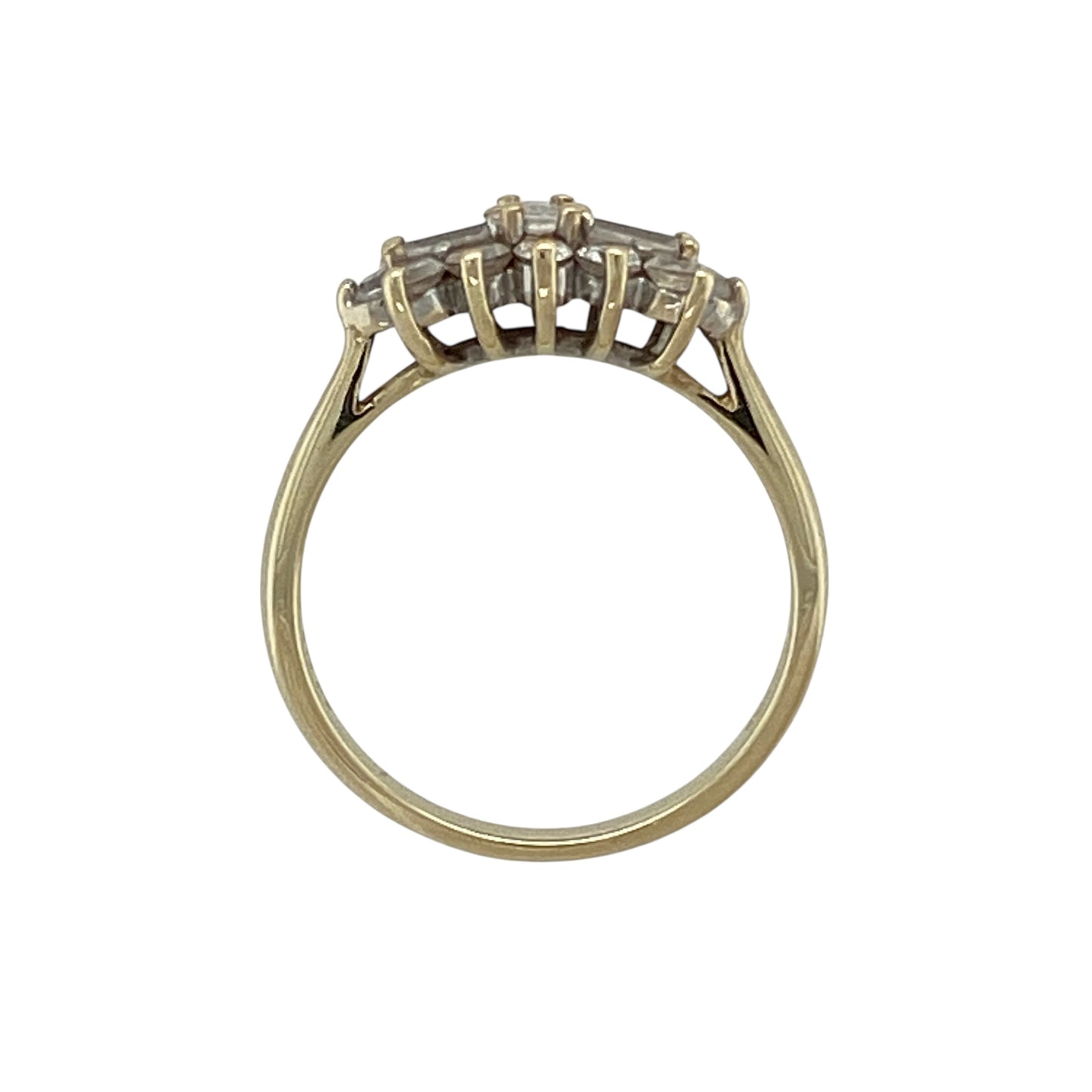 9ct Gold & Cubic Zirconia Set Cluster Ring