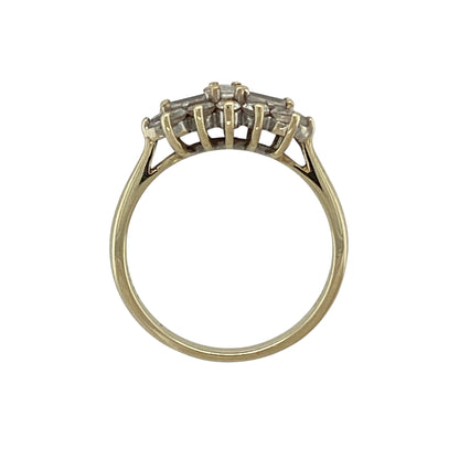 9ct Gold & Cubic Zirconia Set Cluster Ring