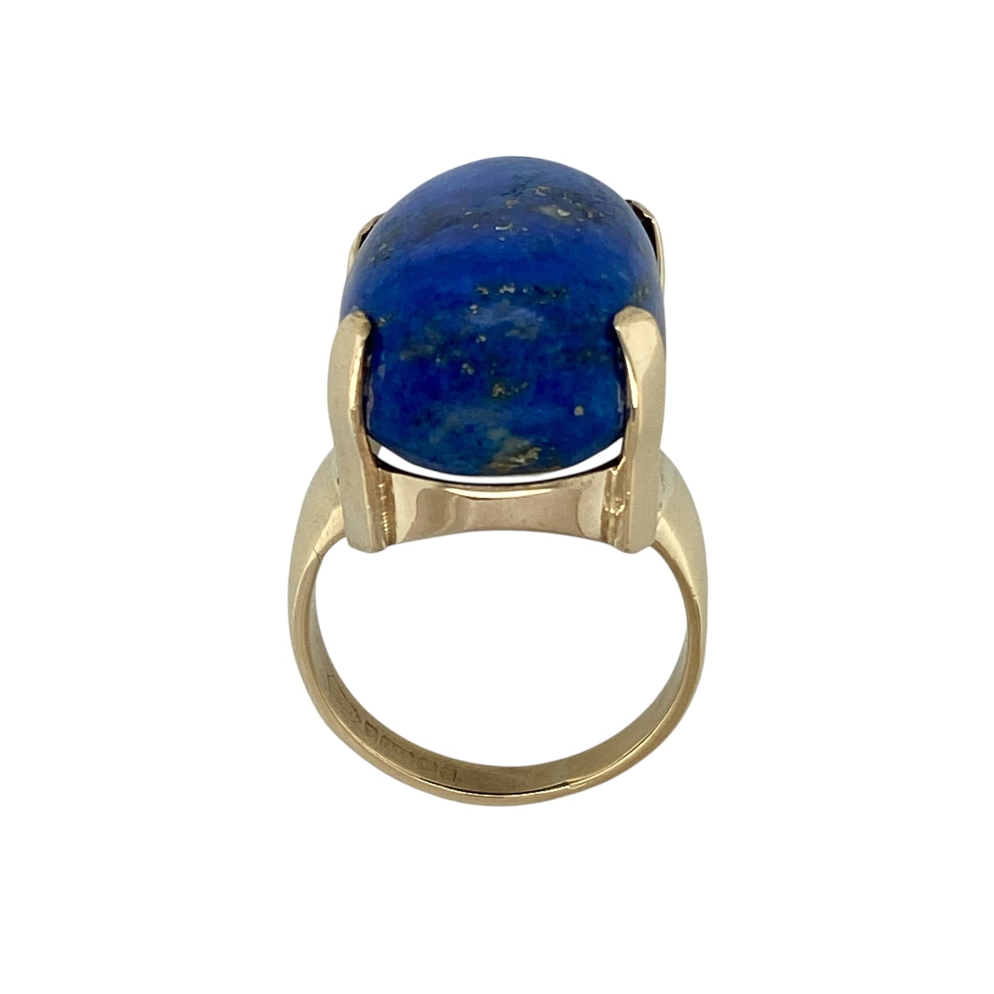 9ct Gold & Lapis Lazuli Set Dress Ring