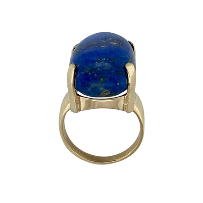 9ct Gold & Lapis Lazuli Set Dress Ring