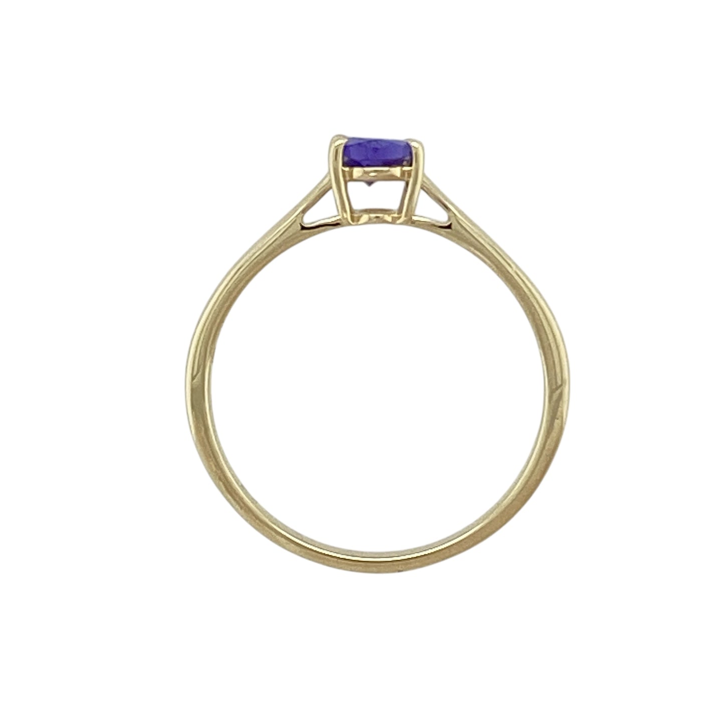 9ct Gold & Tanzanite Set Solitaire Ring