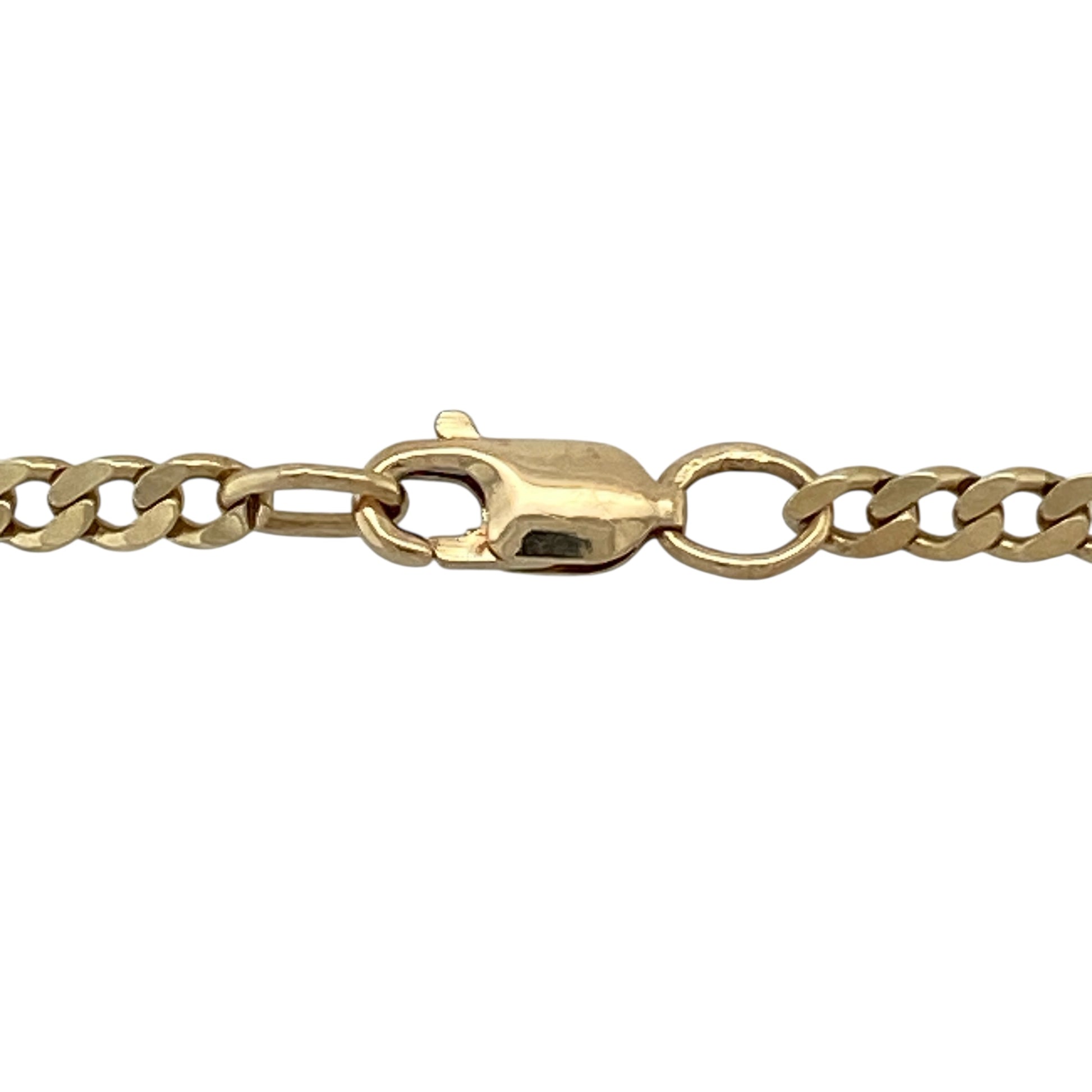 Bring classic versatility and everyday elegance to your jewellery collection with this pre-owned 9ct yellow gold curb chain, a timeless design with a balanced and confident look.

Design: The chain features a traditional curb link style with a 3mm link width, offering a clean and refined profile suitable for daily wear.
Material: Made from polished 9-carat yellow gold, the warm golden tone enhances the classic appeal of the curb design.