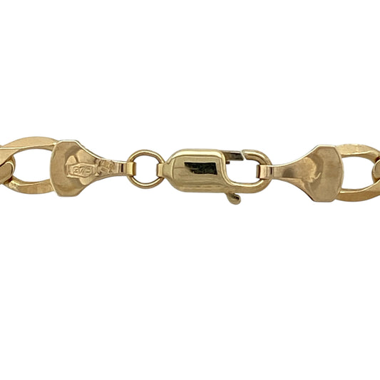 Bring bold style and classic appeal to your jewellery collection with this pre-owned 9ct yellow gold curb chain, a timeless design with strong visual presence.

Design: The chain features a traditional curb link style with a 6mm link width, offering a bold and well-balanced profile that sits comfortably against the neck.
Material: Made from polished 9-carat yellow gold, the warm golden tone enhances the clean lines and classic character of the curb design.