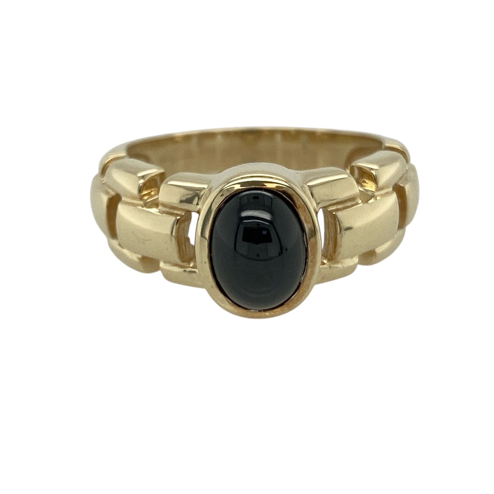 9ct Gold & Onyx Set Ring