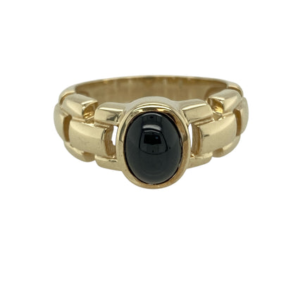 9ct Gold & Onyx Set Ring