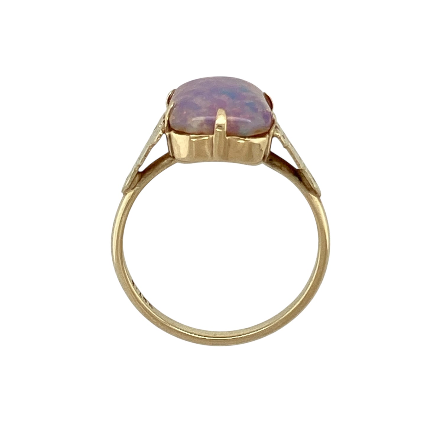 9ct Gold & Opalique/Doublet Set Ring